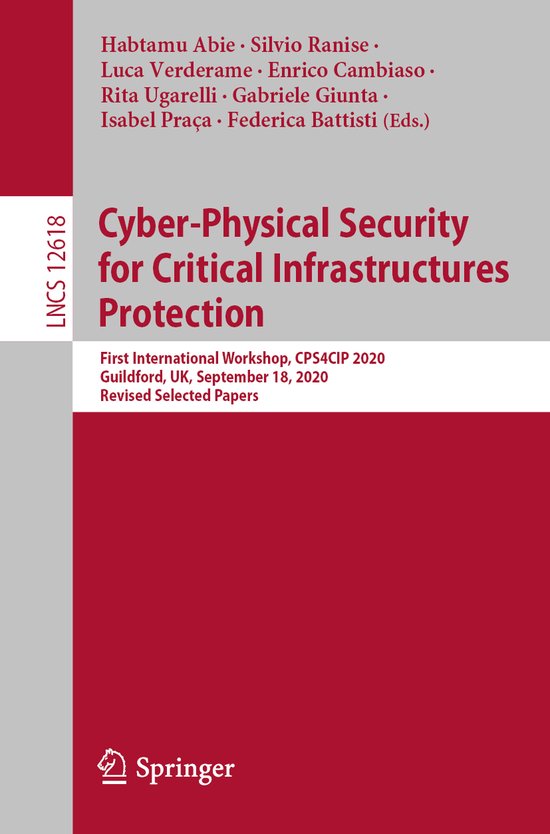 Cyber Physical Security for Critical Infrastructures Protect ... - cover