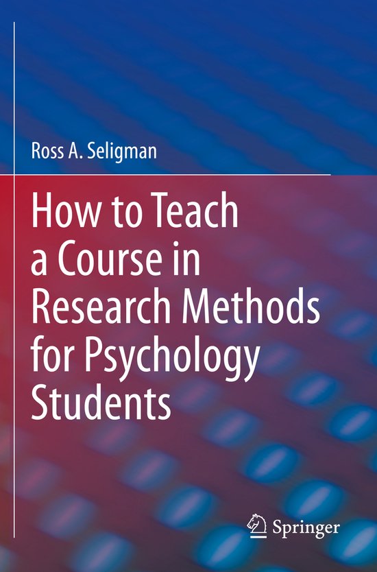 How to Teach a Course in Research Methods for Psychology Stu ... - cover
