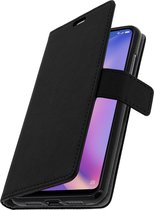 Cover Geschikt voor Xiaomi Mi 8 Lite Flip Wallet Stand Video zwarte