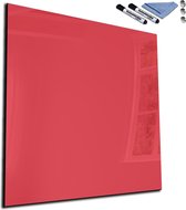 Gorgelen samen gemakkelijk te kwetsen Designglas Magneetbord - Glas - Whiteboard - Memobord - Magnetisch -  70x70cm - Rood -... | bol.com