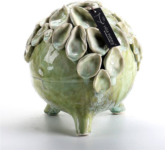 Vase coquillage vert Suus D18xH19
