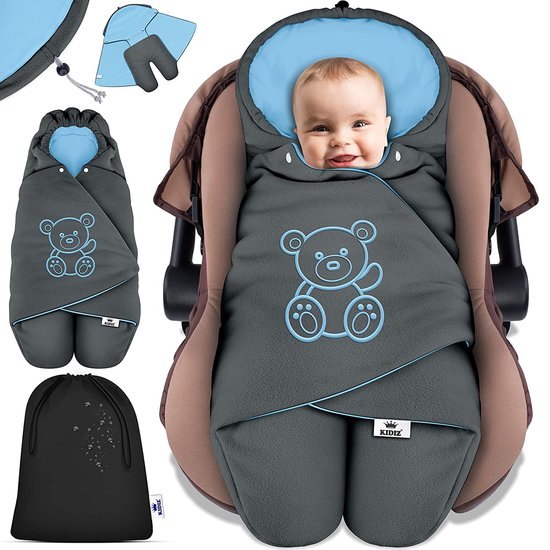 ByBoom Baby winter-wikkeldeken, origineel met de beer