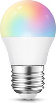 Aigostar - AigoSmart WiFi LED Lamp - E27 fitting - 6,5W - G45 - RGB+CCT alle lichtkleuren - Bediening met de App
