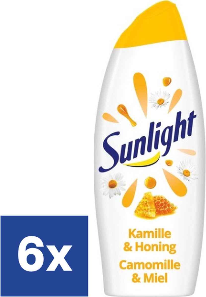 Sunlight Badschuim Kamille & Honing - 6 x 750 ml