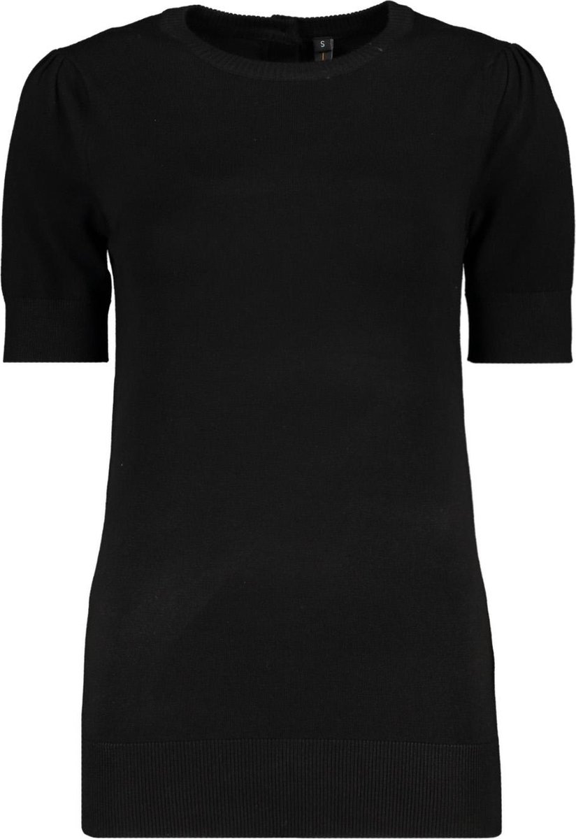 NED T-shirt Quinty 24 1 2 Ss Flat Knit 23s1 U106 28 900 Black Dames Maat - L
