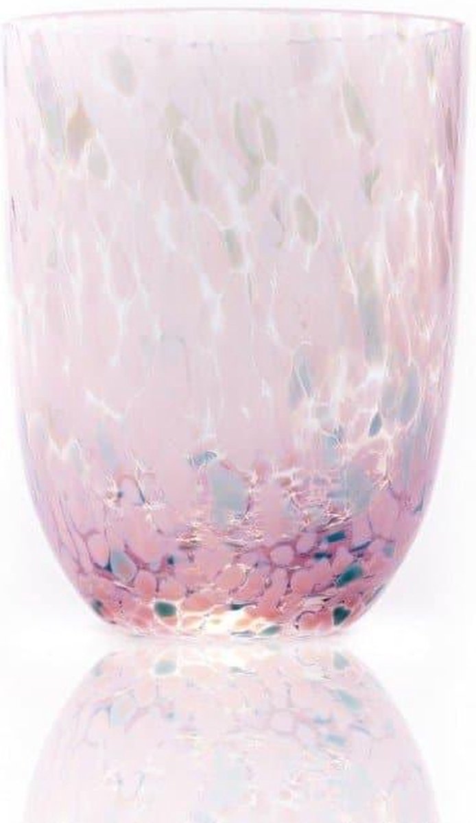 Anna von Lipa - Waterglas Confetti Rosa + Tyrkys (set van 6) - Waterglazen