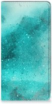 Foto hoesje Geschikt voor Samsung Galaxy S23 Smart Cover Painting Blue
