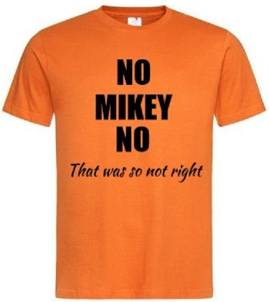 Grappig T-shirt - No Mikey no - toto wolff - f1 - formule 1 - wereldkampioen - Max Verstappen - maat S