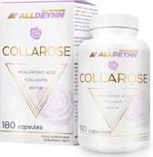 Alldeynn | Collarose | Rund collageen | 180 capsules 60 servings | Hyaluronzuur | Biotin | Vrouwen | Supplement | Nutriworld