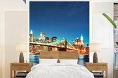 Behang - Fotobehang New York - Brug - Architectuur - Brooklyn - Licht - Breedte 190 cm x hoogte 260 cm