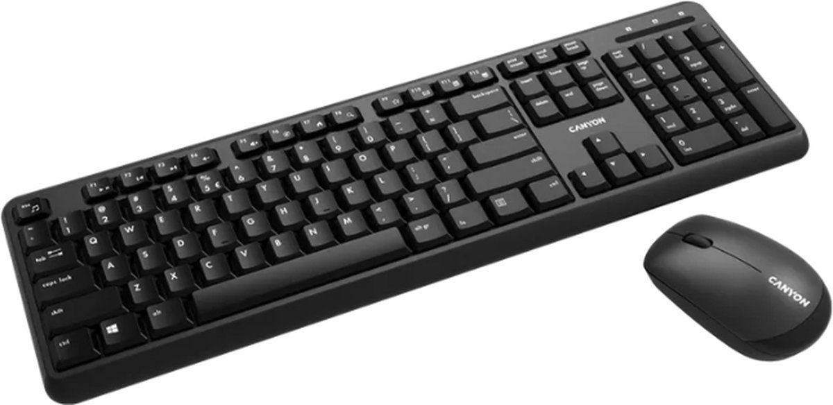 CANYON W20 - Draadloos Toetsenbord en Muis - Qwerty - Stille Toesten - Stille Muis