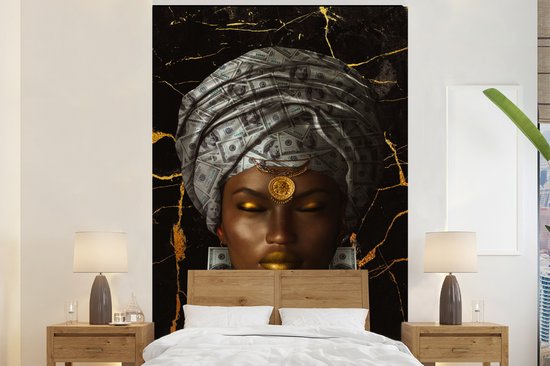 Papier peint - Papiers Papier peint photo Femme - Billets - Abstrait - Largeur 195 cm x Hauteur 300 cm