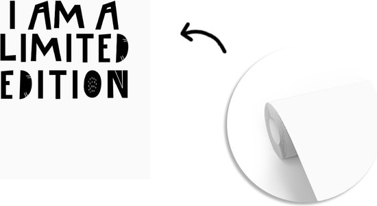 Illustration pour enfants avec une citation 'Je suis une édition limitée' sur fond blanc 160x240 cm