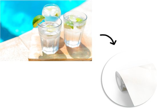 Image colorée et vivante de deux papiers peints photo Cold Gin Tonic en vinyle largeur 420 cm x hauteur 280 cm - Tirage photo sur papier peint (disponible en 7 tailles)