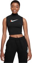 Nike Sportswear Mock Print Mouwloos T-shirt Vrouwen Zwart - Maat L