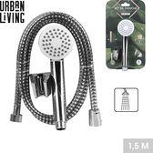 Urban Living Flexible de douche 1.5M - PVC - chrome et transparent