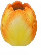 Toulon Burning Flame geel vaas 19x19x21cm