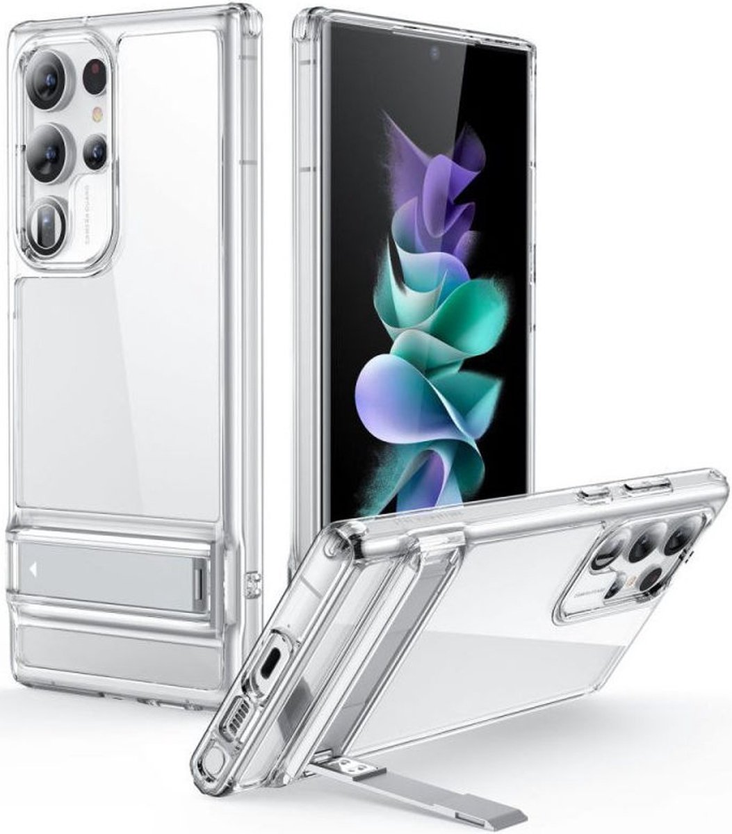 ESR Air Shield Boost Stand Hoesje Transparant Geschikt voor Samsung Galaxy S23 Ultra