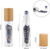Gemstone Roller Bottles 10ml - Sodalite - Bouchon en bois - 2 Pièces - Aromathérapie