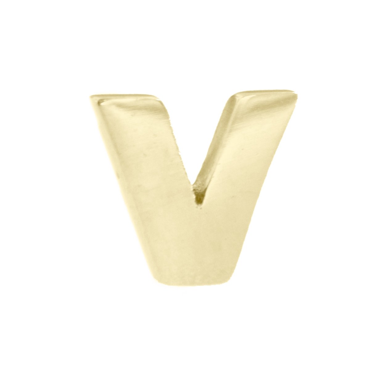 VALEDORO Essential Alfabet V | Oorbel | 14 karaat geelgoud