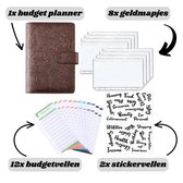 Budget Planner met Geldenveloppen | Huishoudboekje | Kasboek | Money Planner | A6 Binder | Kleur: Boss Brown