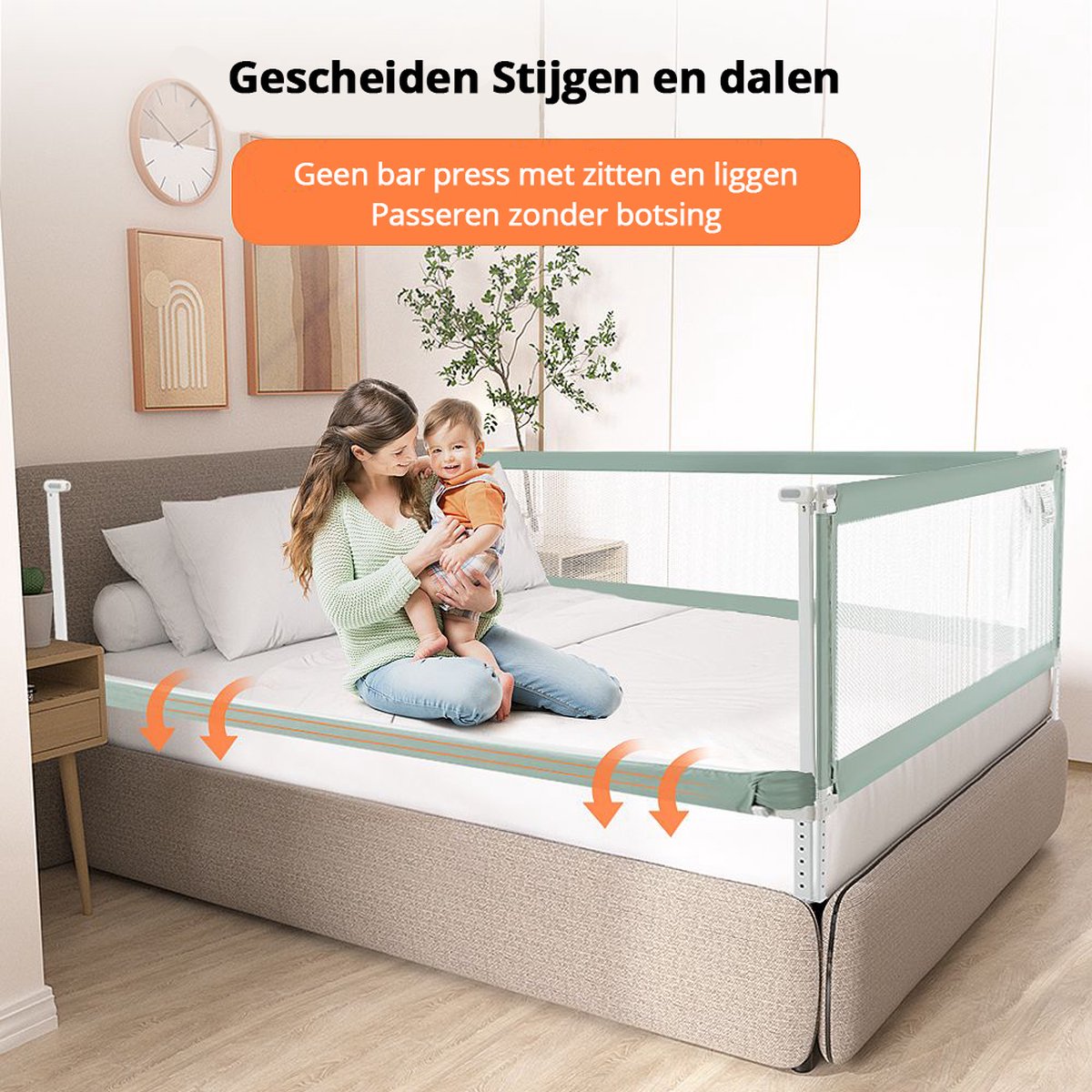 Barrière De Lit Gonflable Enfant - Protection Anti-Chute Pour Lit Adulte Ou Enfant - Voyage & Maison