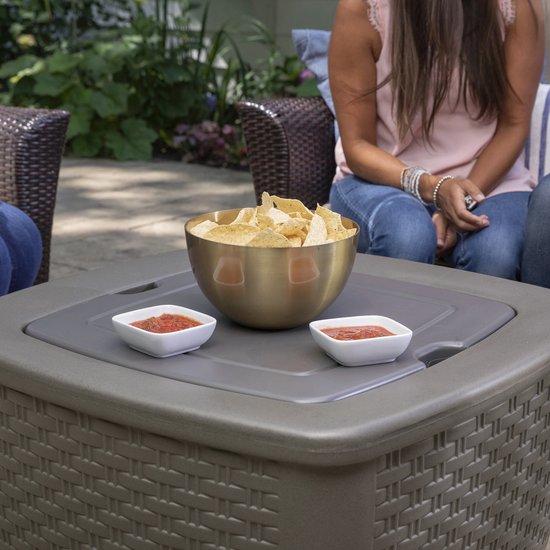 Step2 Just Chillin’ Patio Table & Ice Bin - Buitentafel & ijsbak in één - Wicker-look van Step2 — afbeelding 5
