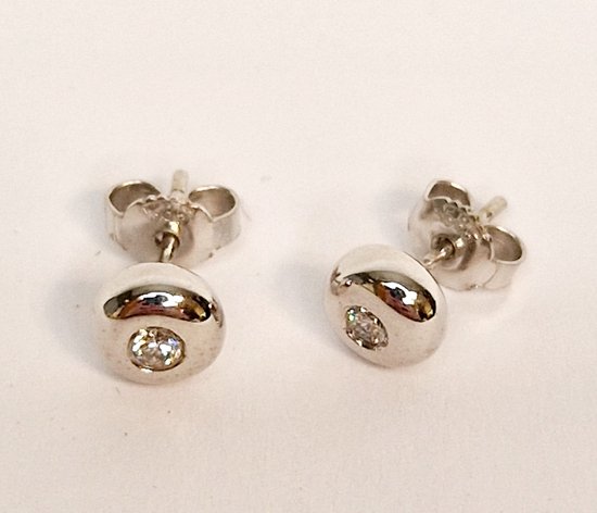 Boucles d' Clips d'oreilles - or blanc - 14 carats - diamant - vente