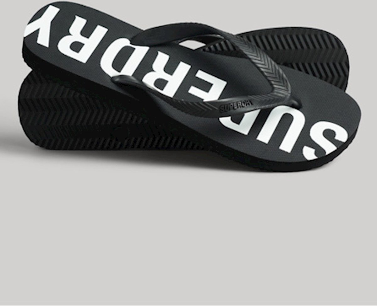 Superdry Heren Code Core Superdry Heren teenslipper Zwart