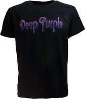 Deep Purple Vintage Logo Band T-Shirt Zwart - Officiële Merchandise