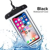 Fiory Waterdicht GSM Hoesje-Zakje| Dry Bag Phone| Phone Pouch| GSM Case| Water Bestendig| 3.5 tm 6 inch| Zwart / Transparant