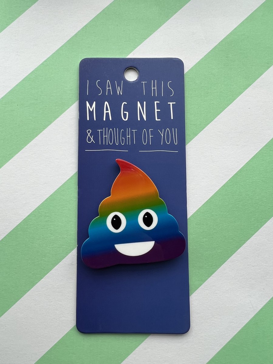 Koelkast magneet - Magnet - Rainbow Poo - MA71