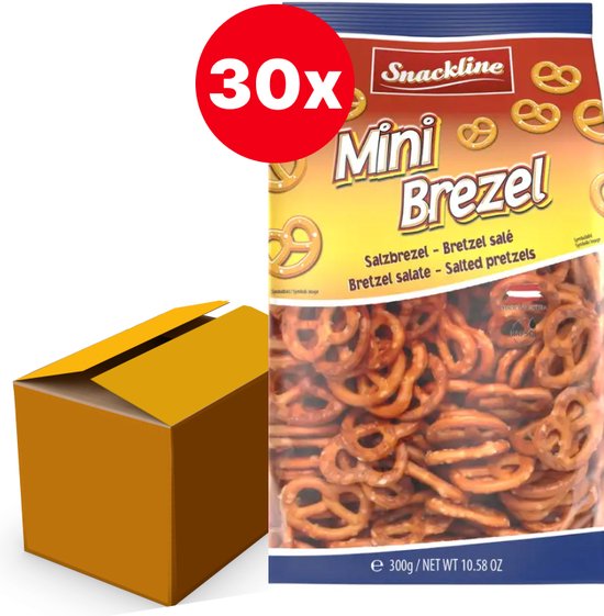 Mini brezel pretzels 300g - Doos 30 stuks