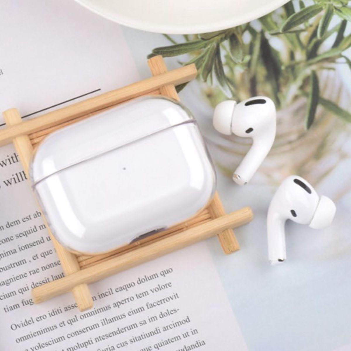 Airpods Pro Hoesje Hard Case - Transparant - Airpods Pro Hard Case Hoesje Kunststof - Airpods Pro hoesje