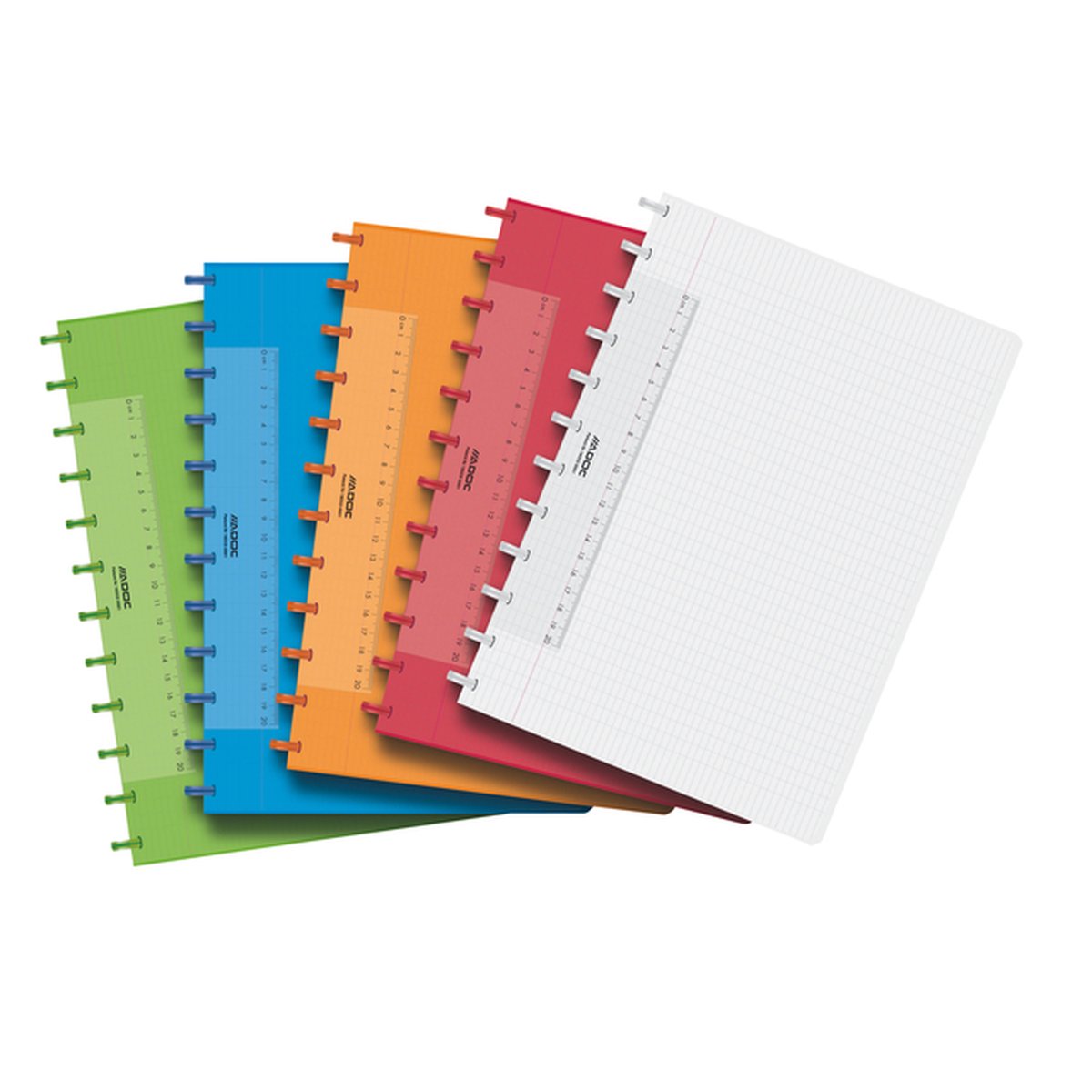 Schrift Adoc A4 ruit 4x8mm 144blz 90gr PP assorti - 10 stuks