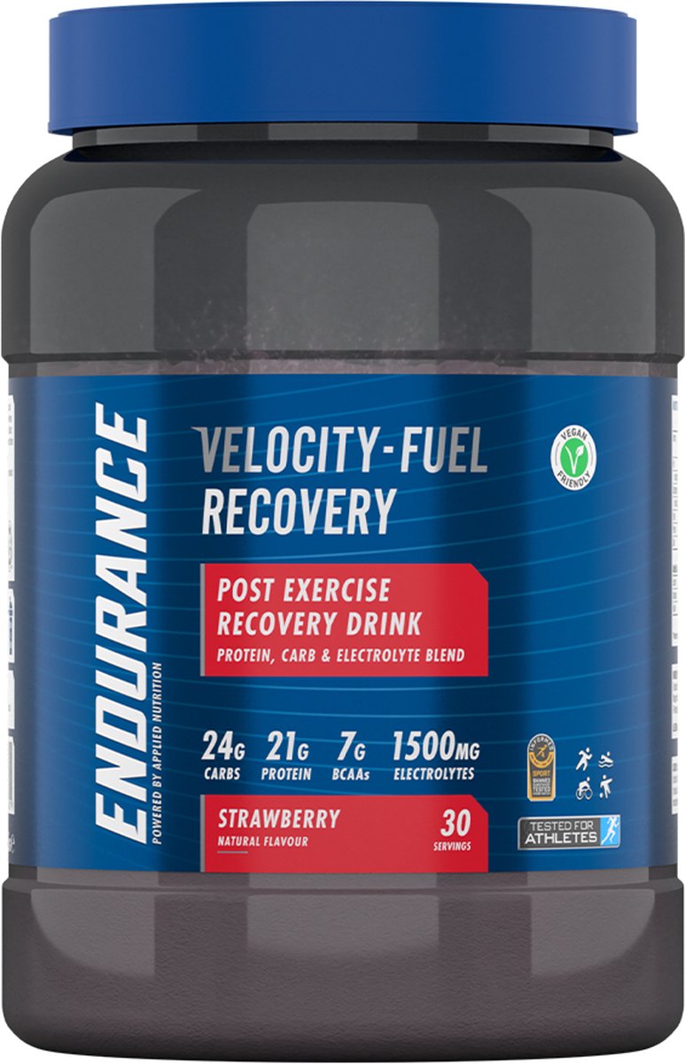 Goedkoopste Applied Nutrition Velocity Fuel Endurance Recovery Shake - Eiwitshake Aardbei - Post Workout - 30 doseringen (1.5 kg