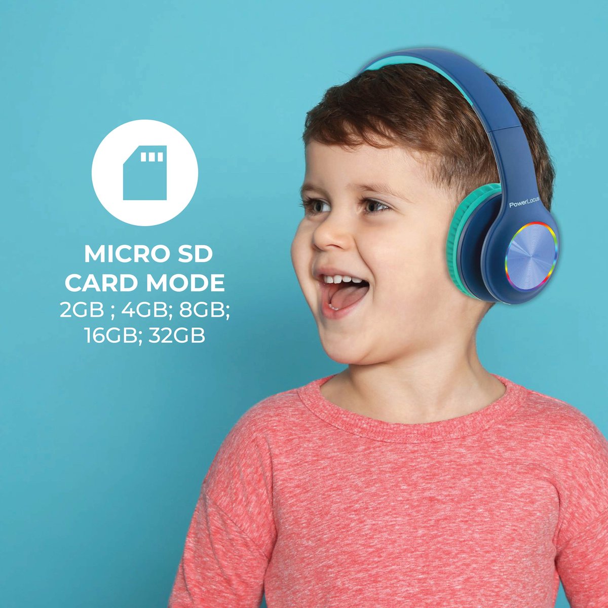 Casque Bluetooth Sans Fil pour Enfants, PowerLocus Casques pour