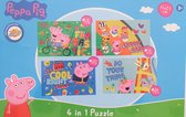 Puzzle Peppa Pig - Puzzle 4 en 1 Peppa Pig - Artisanat - Puzzles -19x29cm