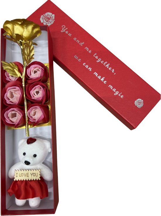 Valentijn roos - Valentijn cadeautje voor haar - Giftset vrouw - Valentijns  cadeautjes... | bol.com
