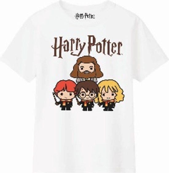 Harry Potter - T-Shirt Blanc Harry et ses amis - Fille 8A