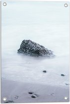 Tuinposter – Gesteente in Zee - 40x60 cm Foto op Tuinposter (wanddecoratie voor buiten en binnen)
