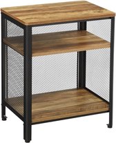 MIRA Home - Bijzettafel - Nachtkastje -Bruin - Spaanplaat - 60x35x49