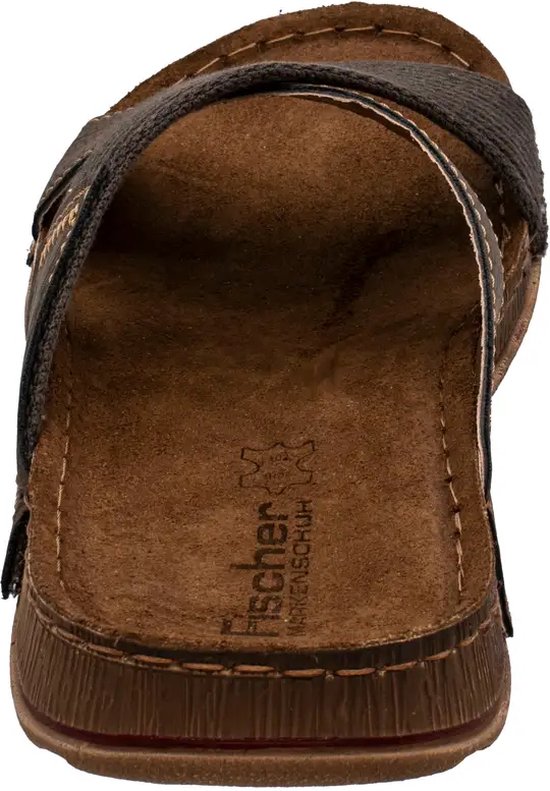 Fischer Markenschuh Men's Open-Back Slippers - Felt Loden House Shoes With Lightweight PU Sole, Anthracite Color
