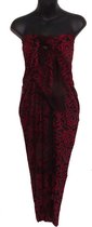 Sarong, pareo, hamamdoek, wikkelrok exclusief figuren patroon lengte 115 cm breedte 180 cm kleuren rood zwart dubbel geweven extra kwaliteit.