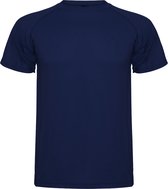 Donker Blauw unisex sportshirt korte mouwen MonteCarlo merk Roly maat XL