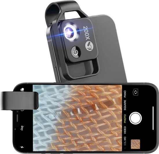 Microscope pour Smartphone Apexel Zoom 200x | Lentille de fixation  professionnelle... | bol