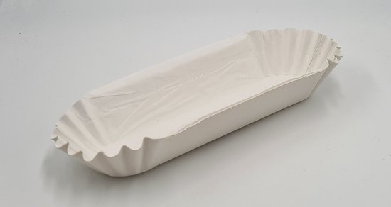 50 pièces Snack plateau en karton avec couverture en papier - ingraissable - karton - snack - frikandel - saucisse - papier - ersatz - écologique - emballage - durable