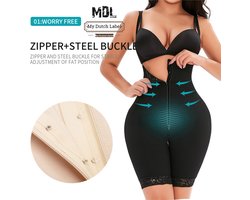 Sterke fajas - geschikt voor post operatie - body shaper met verstelbare bandjes - rits - 3 hooks - Butt Lift - slankere Buik - ronde billen - slankere dijen - Maat 3XL - Kleur Zwart