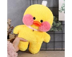 Klikkopers® Paper Duck - Cute Eend - Lalafanfan Duck Knuffel - Schattig Eend - Lalafanfan - Geel