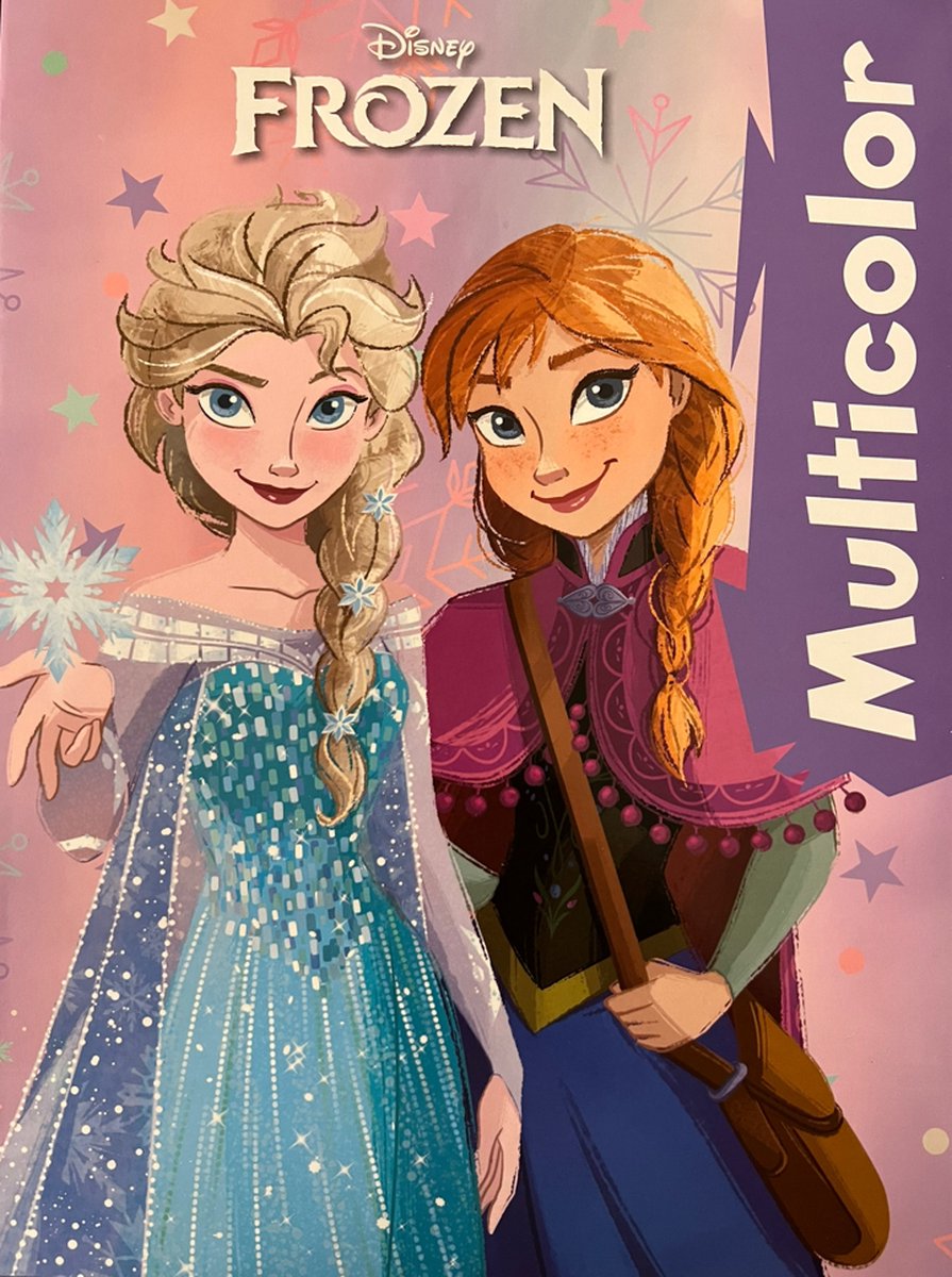 Kleurboek Disney frozen met voorbeeld in kleur